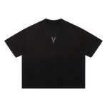 Villain by Wolvyn Apparel "Heir" Unisex Sun Fade Distressed Boxy T-Shirt - Wolvyn Apparel