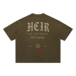 Villain by Wolvyn Apparel "Heir" Unisex Sun Fade Distressed Boxy T-Shirt - Wolvyn Apparel