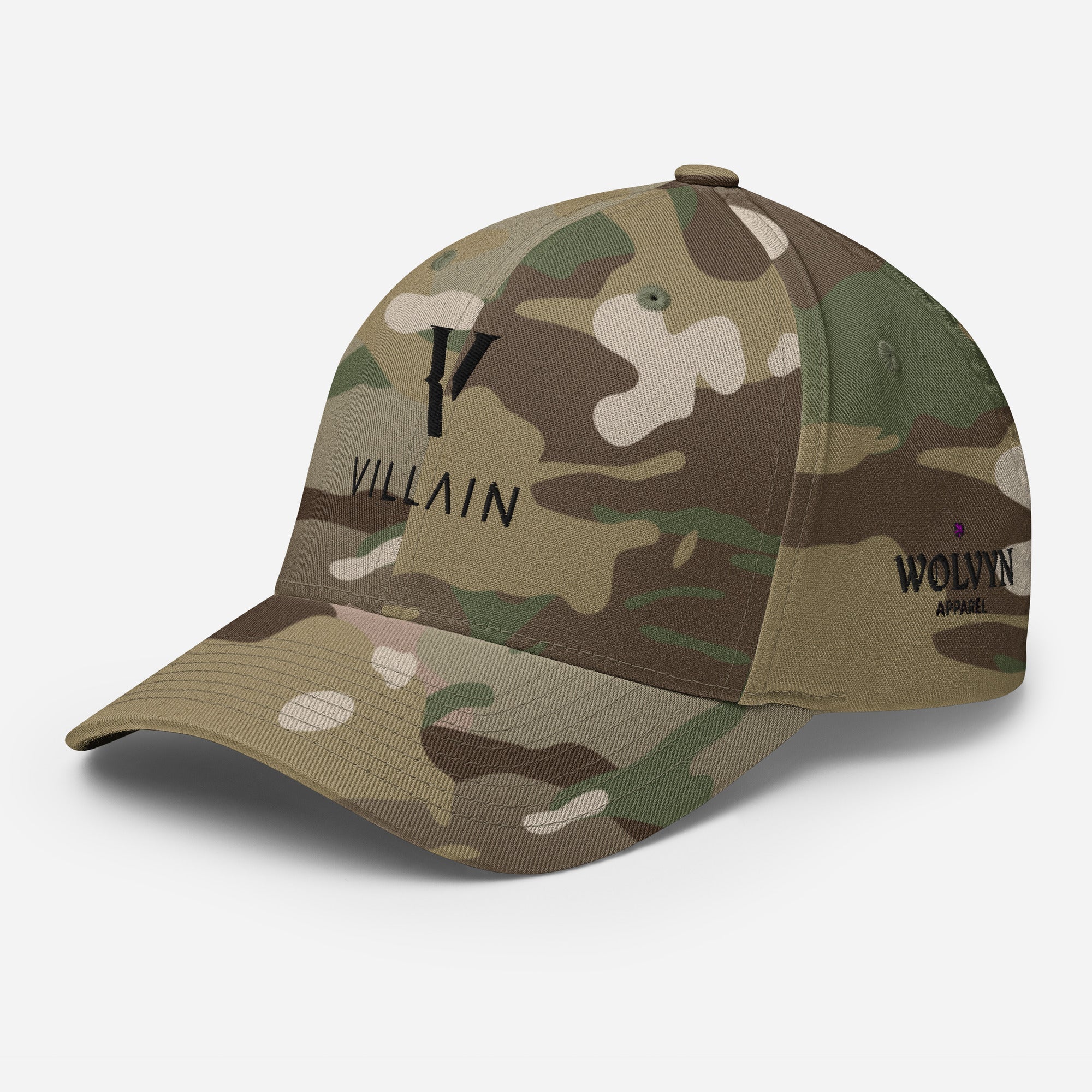 Villain by Wolvyn Apparel Structured Flex Fit Cap - Wolvyn Apparel