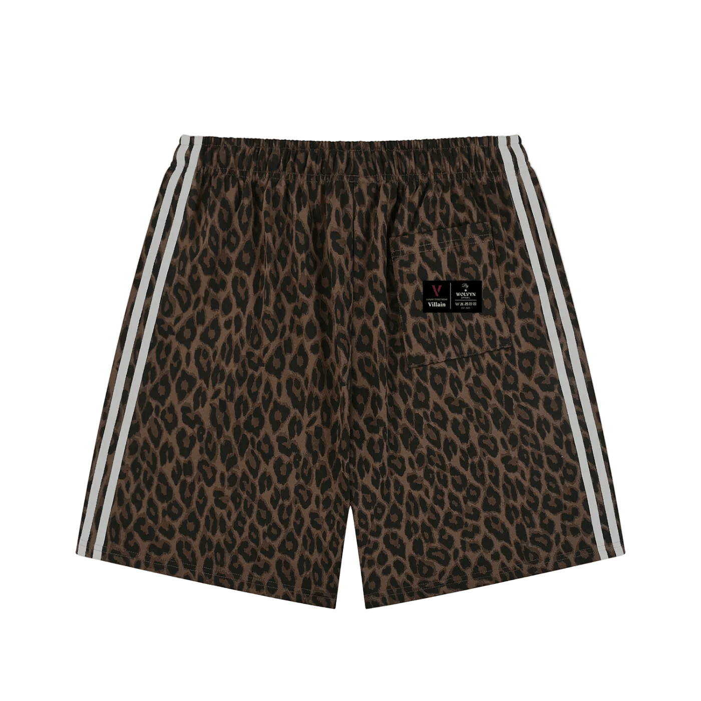 Villain by Wolvyn Apparel Unisex Heavyweight Leopard Drawstring Shorts - Wolvyn Apparel