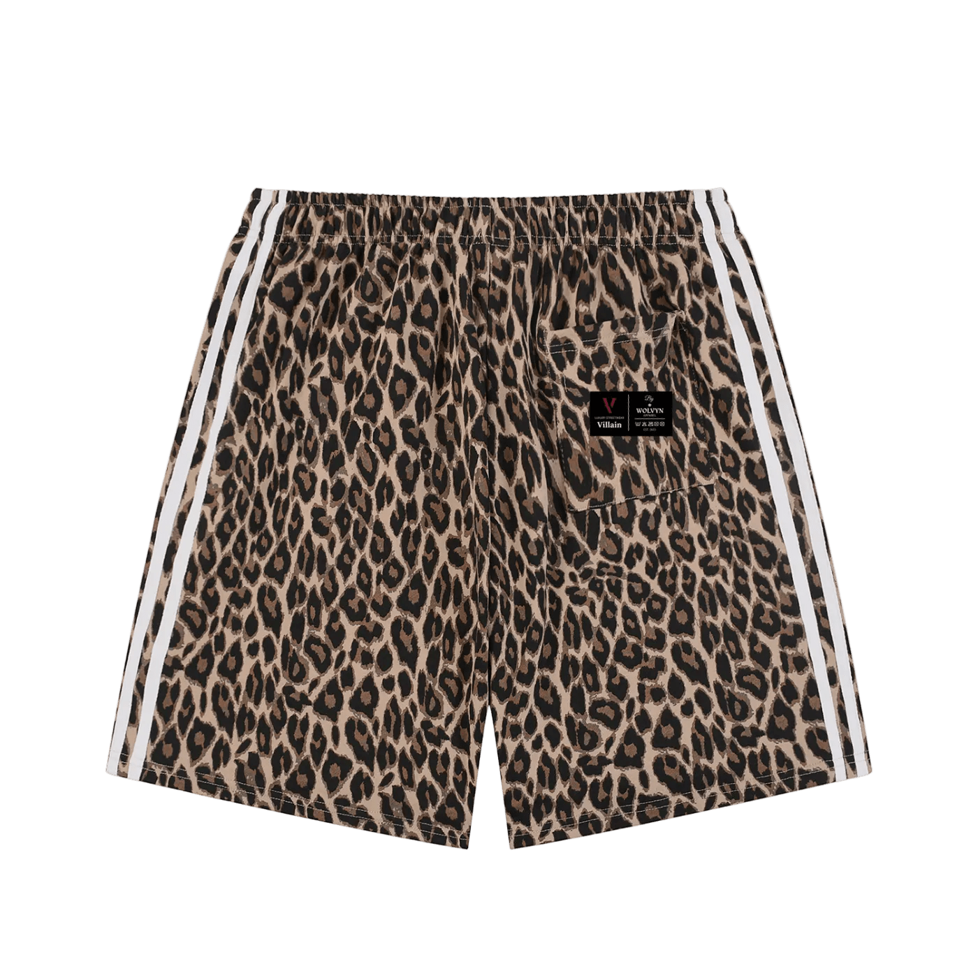 Villain by Wolvyn Apparel Unisex Heavyweight Leopard Drawstring Shorts - Wolvyn Apparel