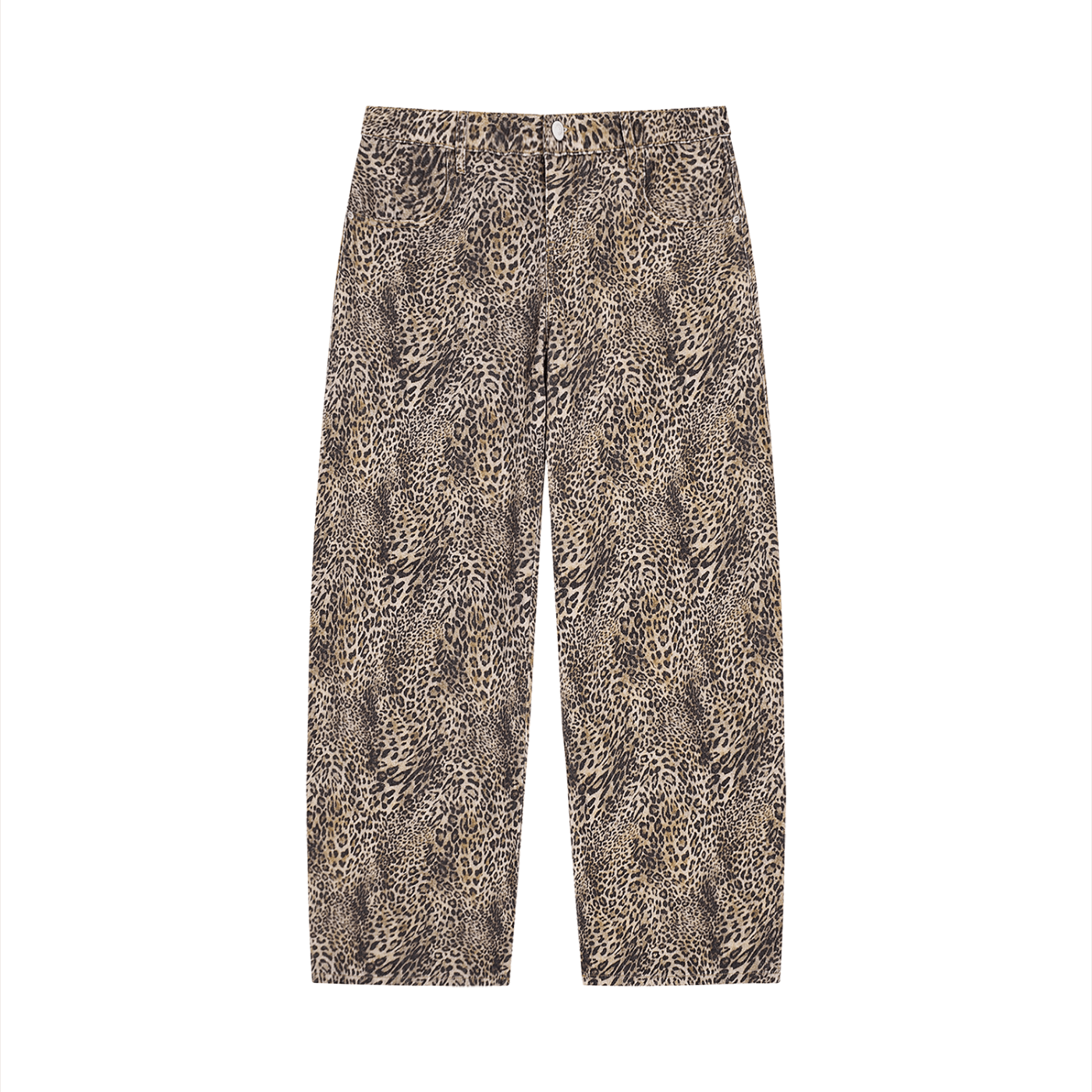 Villain by Wolvyn Apparel Unisex Vintage Wash Leopard Wide Leg Jeans - Wolvyn Apparel