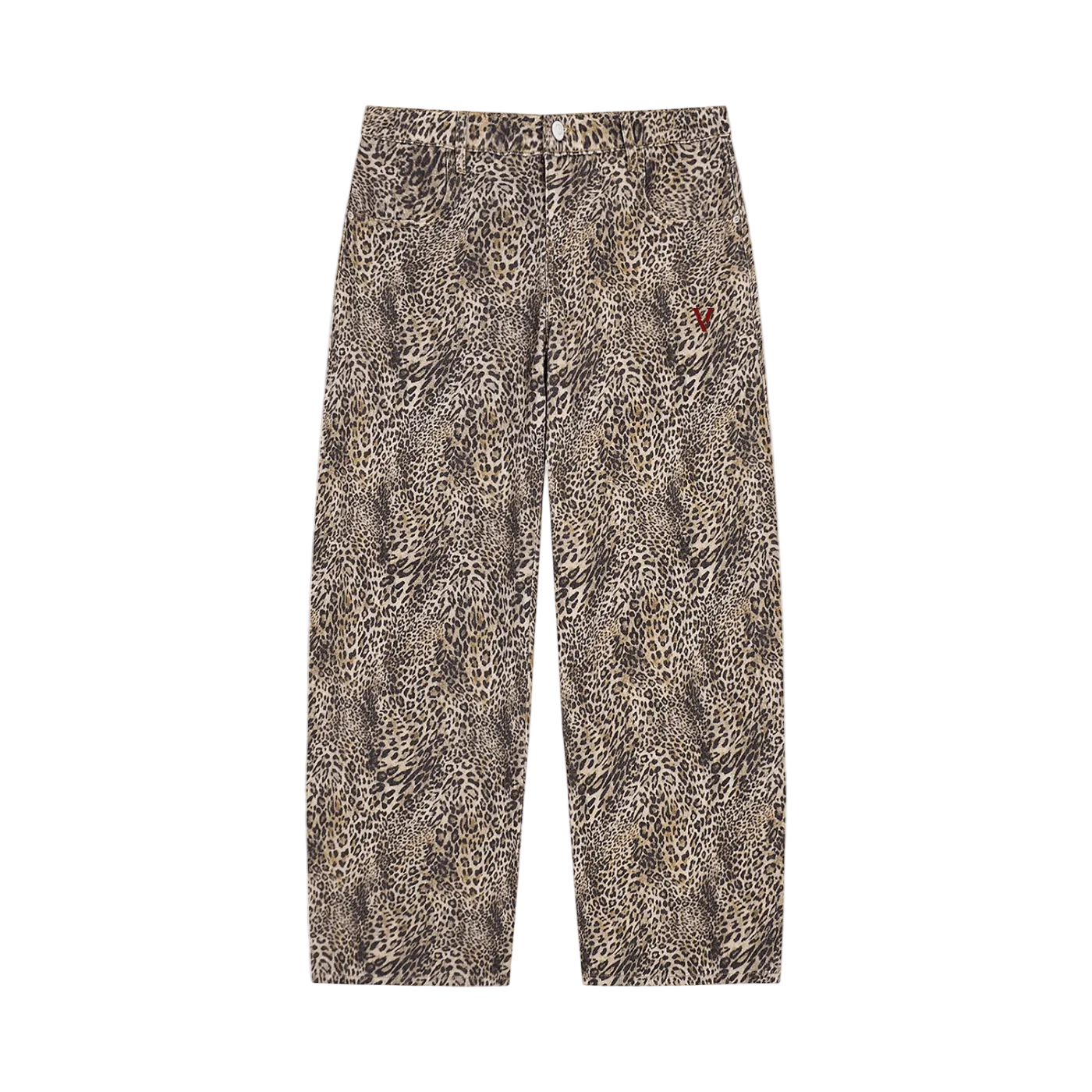 Villain by Wolvyn Apparel Unisex Vintage Wash Leopard Wide Leg Jeans - Wolvyn Apparel