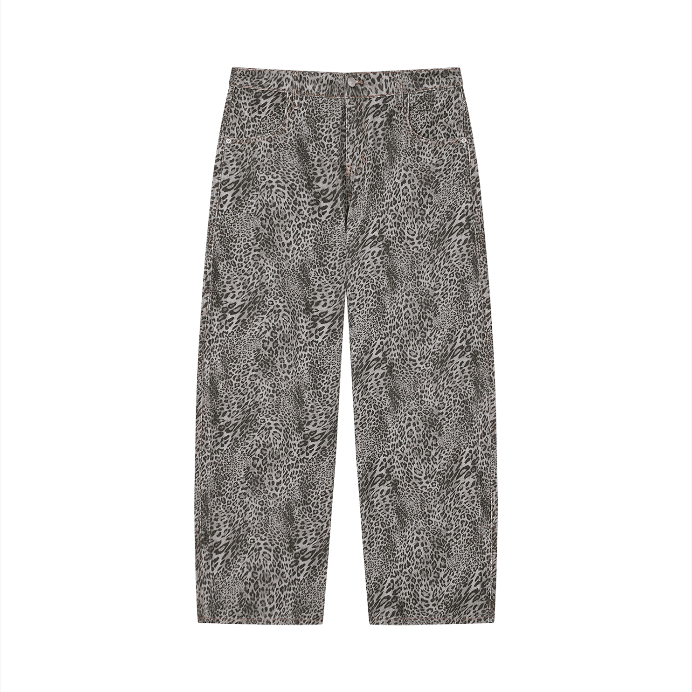 Villain by Wolvyn Apparel Unisex Vintage Wash Leopard Wide Leg Jeans - Wolvyn Apparel