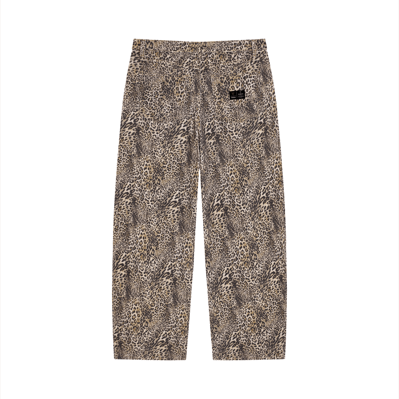 Villain by Wolvyn Apparel Unisex Vintage Wash Leopard Wide Leg Jeans - Wolvyn Apparel