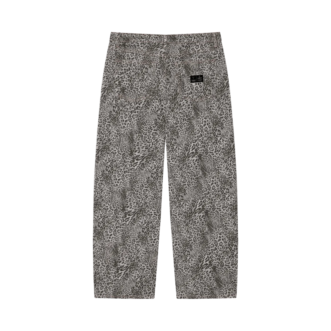 Villain by Wolvyn Apparel Unisex Vintage Wash Leopard Wide Leg Jeans - Wolvyn Apparel