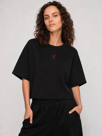 Villain by Wolvyn Apparel Women's Cropped Dolman T-Shirt - Wolvyn Apparel