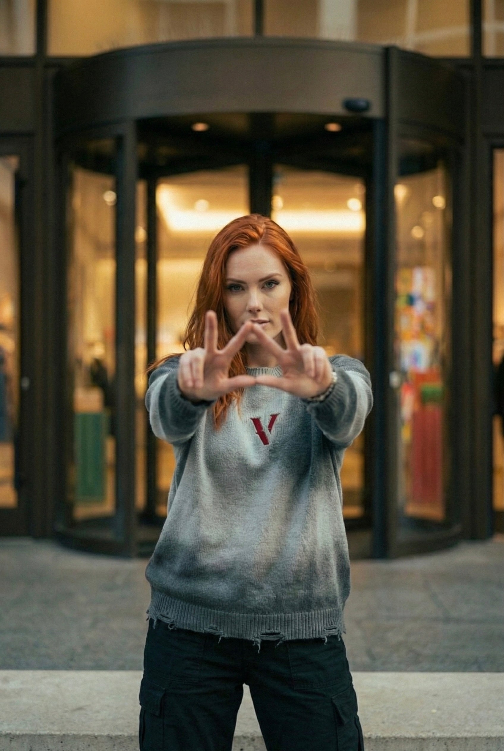 Villain by Wolvyn Sun Fade Distressed Ripped Crewneck sweater - Wolvyn Apparel