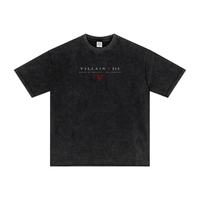 Villain by Wolvyn ‘Villain 213’ 275GSM Men's Double-Yarn Raw-Edge Pigment-Wash T-Shirt - Wolvyn Apparel