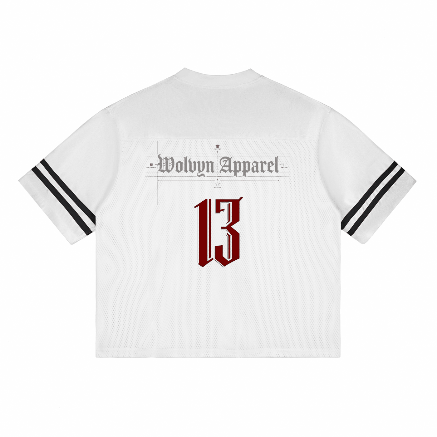 Villain "Futbol & Football" by Wolvyn Apparel - Taped Mesh Jersey - White - Wolvyn Apparel