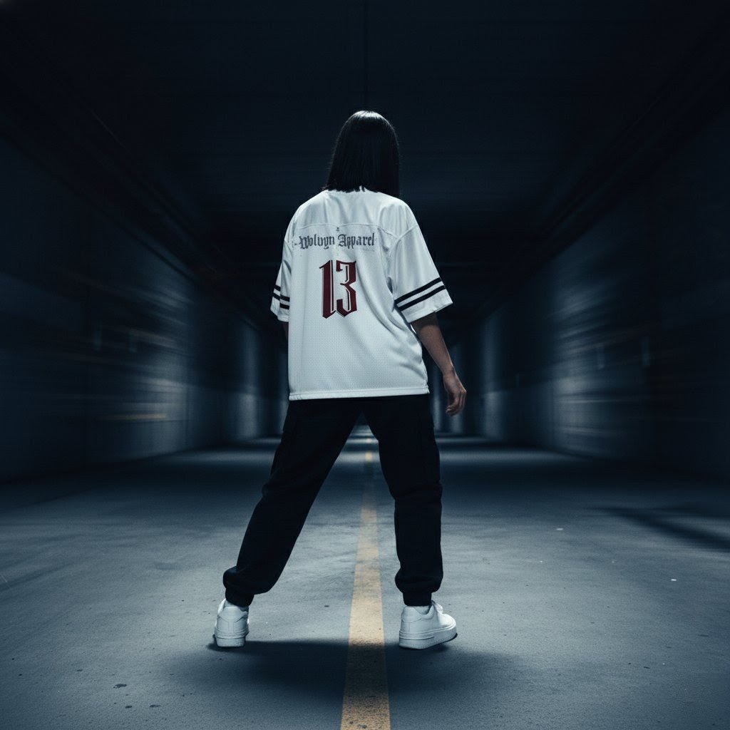 Villain "Futbol & Football" by Wolvyn Apparel - Taped Mesh Jersey - White - Wolvyn Apparel