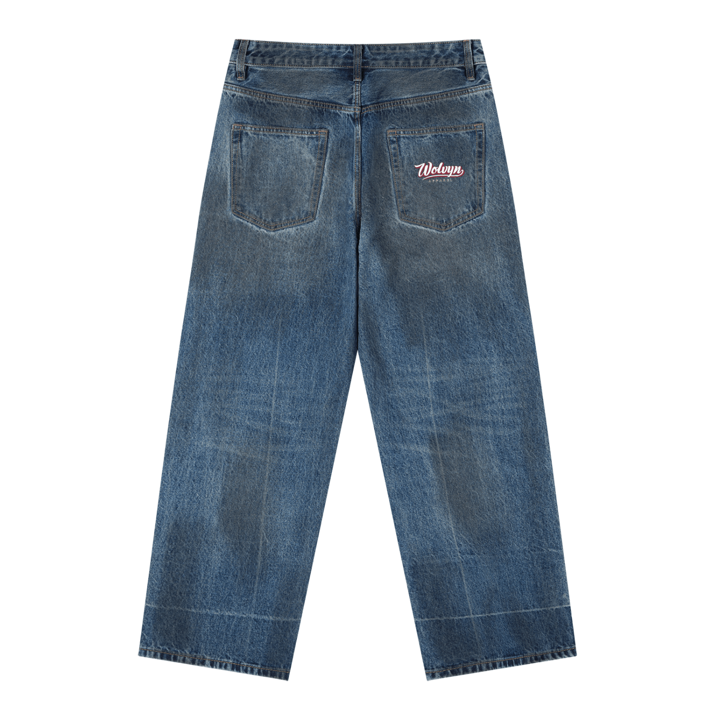 Vintage Wash Baggy Denim Jeans - Wolvyn Apparel
