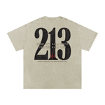 Wolvyn ‘213’ Snow Washed Oversized Cotton T-Shirt - Wolvyn Apparel