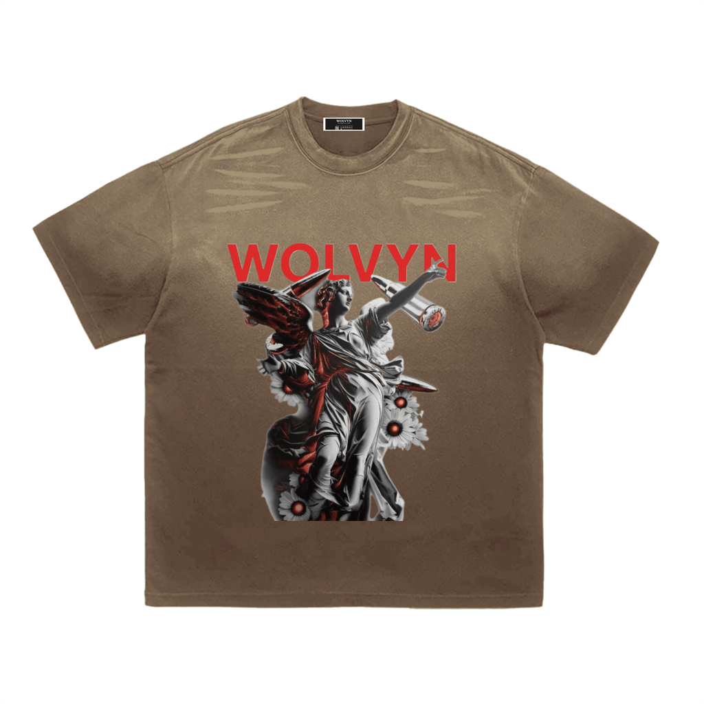 Wolvyn Angel Gradient Washed T-Shirt - Wolvyn Apparel