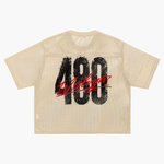 Wolvyn Apparel ‘0480’ See-through Boxy Net T-Shirt - Wolvyn Apparel