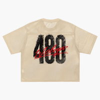 Wolvyn Apparel ‘0480’ See-through Boxy Net T-Shirt - Wolvyn Apparel