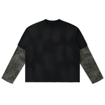 Wolvyn Apparel ‘0480’ Unisex Vintage Wash Leopard Paneled Layer T-Shirt - Wolvyn Apparel
