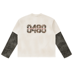 Wolvyn Apparel ‘0480’ Unisex Vintage Wash Leopard Paneled Layer T-Shirt - Wolvyn Apparel
