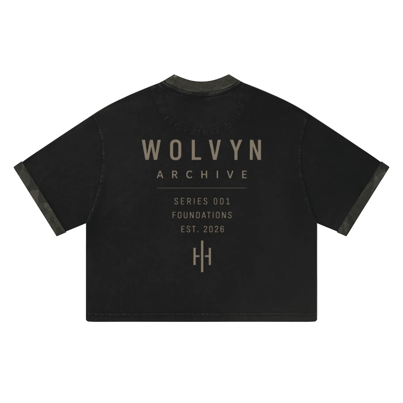 Wolvyn Apparel ‘Archive’ Unisex Mineral Washed Boxy Panel T-Shirt - Wolvyn Apparel
