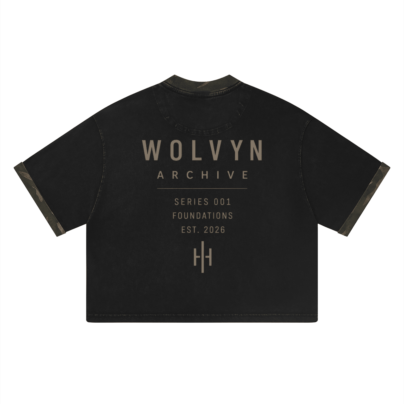 Wolvyn Apparel ‘Archive’ Unisex Mineral Washed Boxy Panel T-Shirt - Wolvyn Apparel