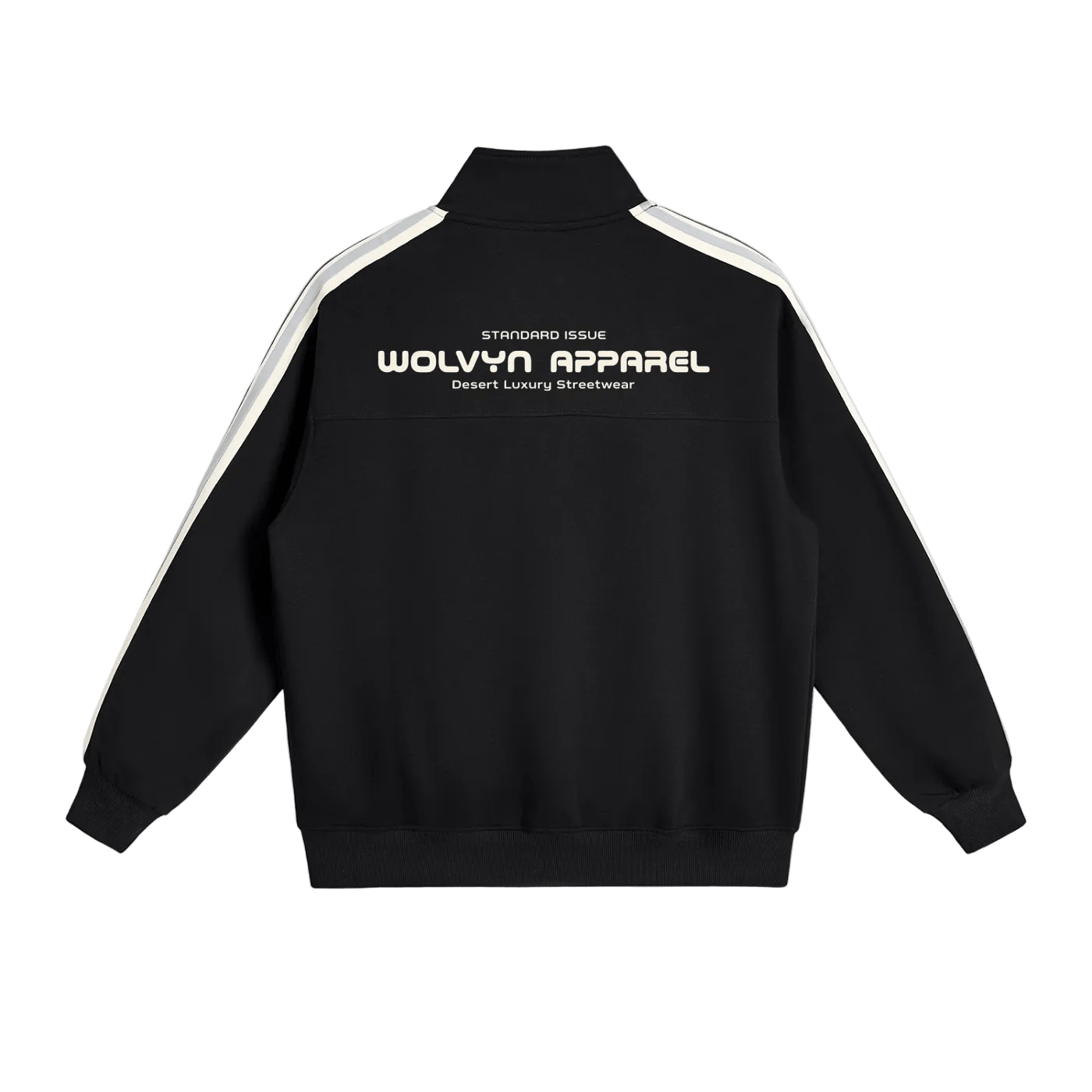 Wolvyn Apparel "Area 480" Contrast Side - Stripe Stand Collar Jacket - Wolvyn Apparel