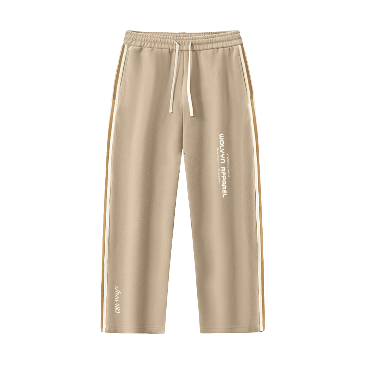 Wolvyn Apparel "Area 480" Contrast Side - Stripe Straight - Leg Pants - Wolvyn Apparel