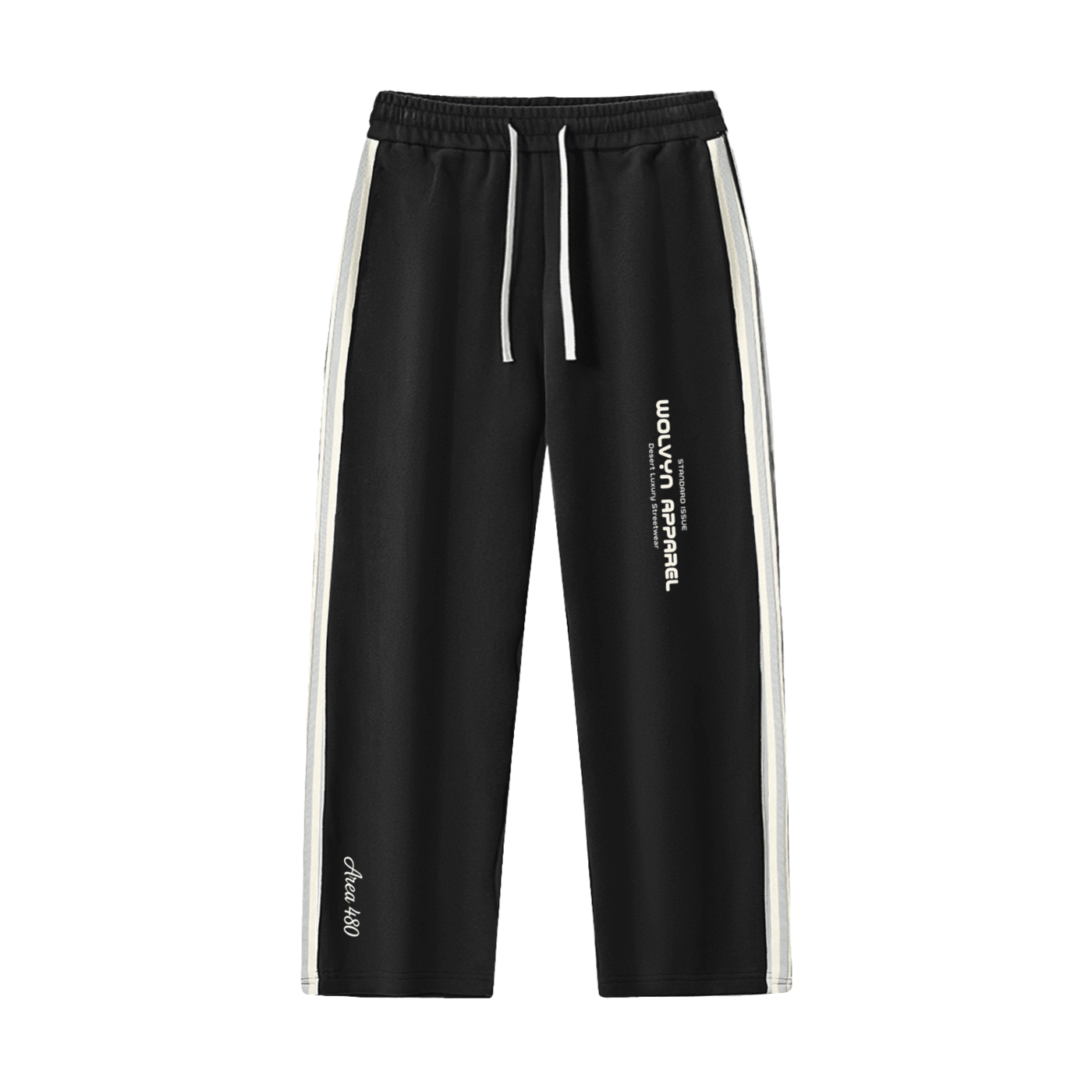 Wolvyn Apparel "Area 480" Contrast Side - Stripe Straight - Leg Pants - Wolvyn Apparel