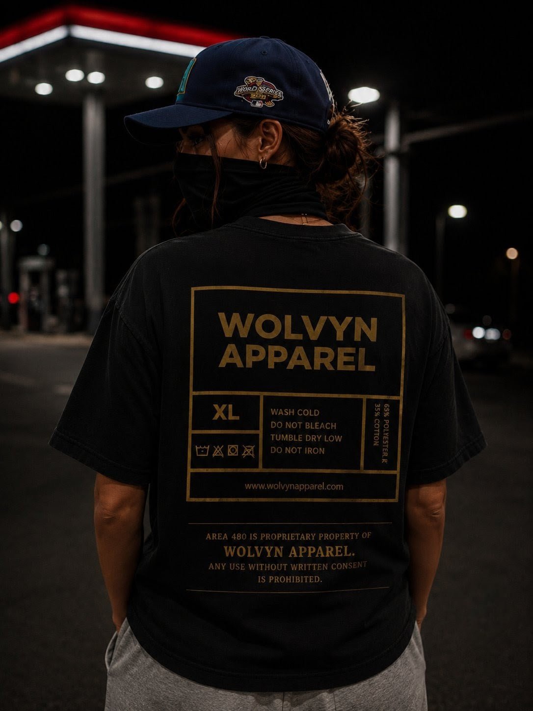 Wolvyn Apparel "Area 480" Vintage Washed Hand - Frayed T-Shirt - Wolvyn Apparel