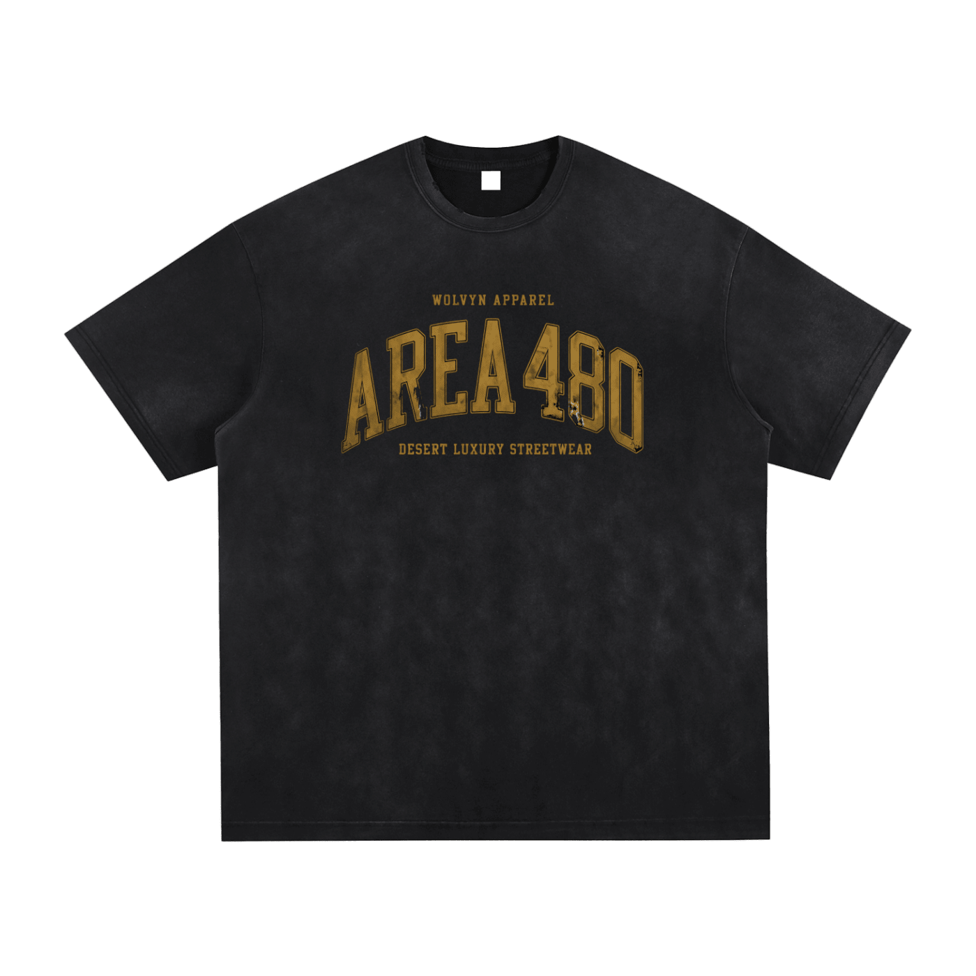 Wolvyn Apparel "Area 480" Vintage Washed Hand - Frayed T-Shirt - Wolvyn Apparel