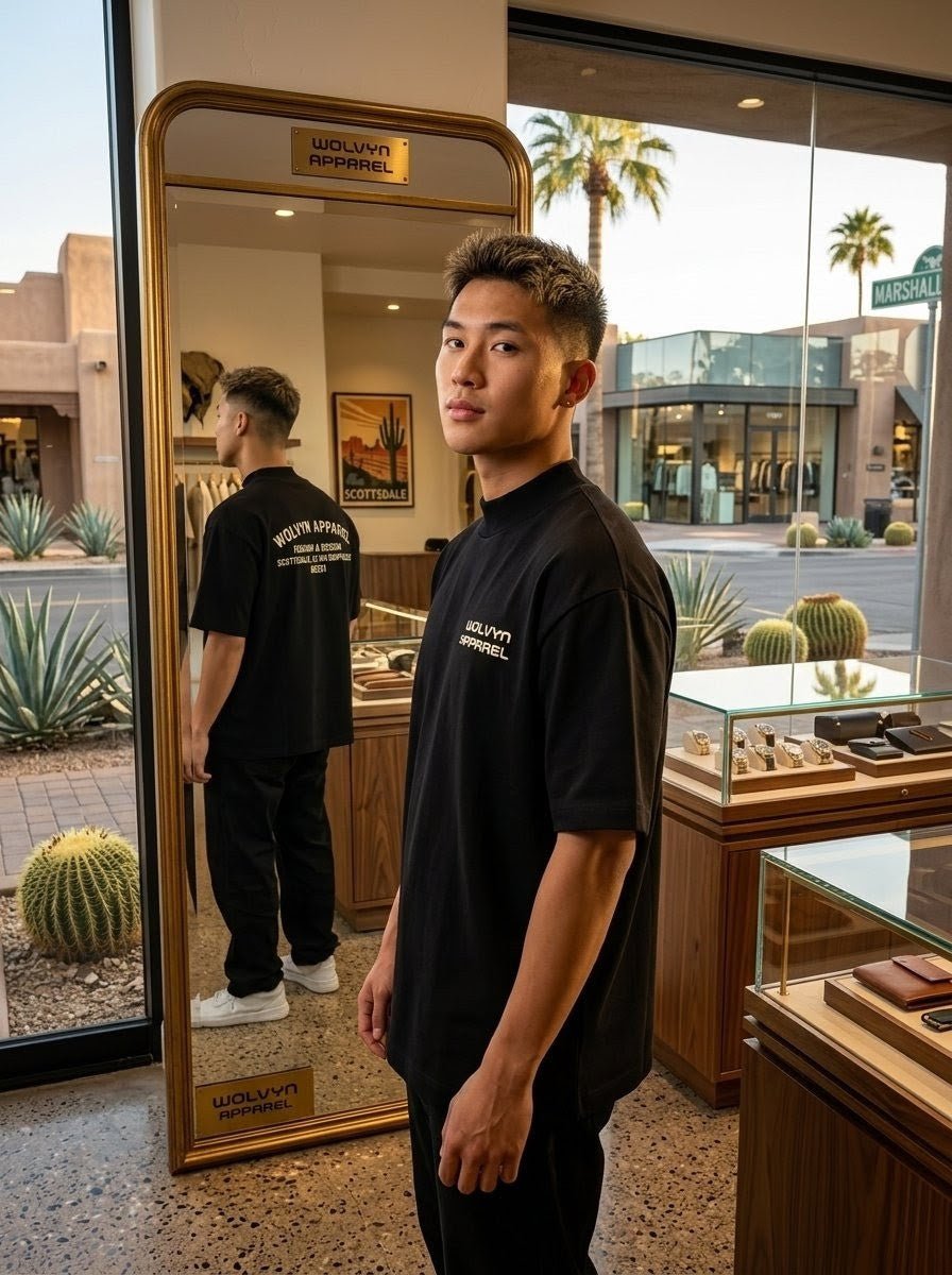 Wolvyn Apparel "Brand" Essential Cotton T-Shirt - Wolvyn Apparel