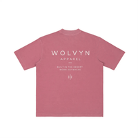 Wolvyn Apparel ‘Brand’ Vintage Wash Drop Shoulder T-shirt - Wolvyn Apparel