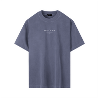 Wolvyn Apparel ‘Brand’ Vintage Wash Drop Shoulder T-shirt - Wolvyn Apparel