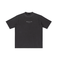 Wolvyn Apparel ‘Brand’ Vintage Wash Drop Shoulder T-shirt - Wolvyn Apparel