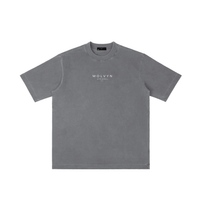 Wolvyn Apparel ‘Brand’ Vintage Wash Drop Shoulder T-shirt - Wolvyn Apparel