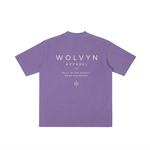 Wolvyn Apparel ‘Brand’ Vintage Wash Drop Shoulder T-shirt - Wolvyn Apparel