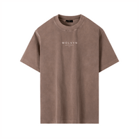 Wolvyn Apparel ‘Brand’ Vintage Wash Drop Shoulder T-shirt - Wolvyn Apparel