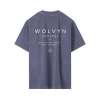 Wolvyn Apparel ‘Brand’ Vintage Wash Drop Shoulder T-shirt - Wolvyn Apparel