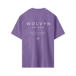 Wolvyn Apparel ‘Brand’ Vintage Wash Drop Shoulder T-shirt - Wolvyn Apparel