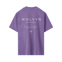 Wolvyn Apparel ‘Brand’ Vintage Wash Drop Shoulder T-shirt - Wolvyn Apparel