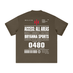 Wolvyn Apparel ‘Bryanna Sports All Access’ Heavyweight Earth Tone T-Shirt - Dark Hues - Wolvyn Apparel