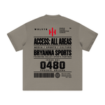 Wolvyn Apparel ‘Bryanna Sports All Access’ Heavyweight Earth Tone T-Shirt - Light Hues - Wolvyn Apparel