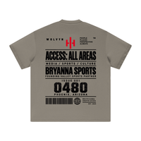 Wolvyn Apparel ‘Bryanna Sports All Access’ Heavyweight Earth Tone T-Shirt - Light Hues - Wolvyn Apparel