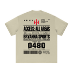 Wolvyn Apparel ‘Bryanna Sports All Access’ Heavyweight Earth Tone T-Shirt - Light Hues - Wolvyn Apparel