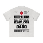 Wolvyn Apparel ‘Bryanna Sports All Access’ Heavyweight Earth Tone T-Shirt - Light Hues - Wolvyn Apparel