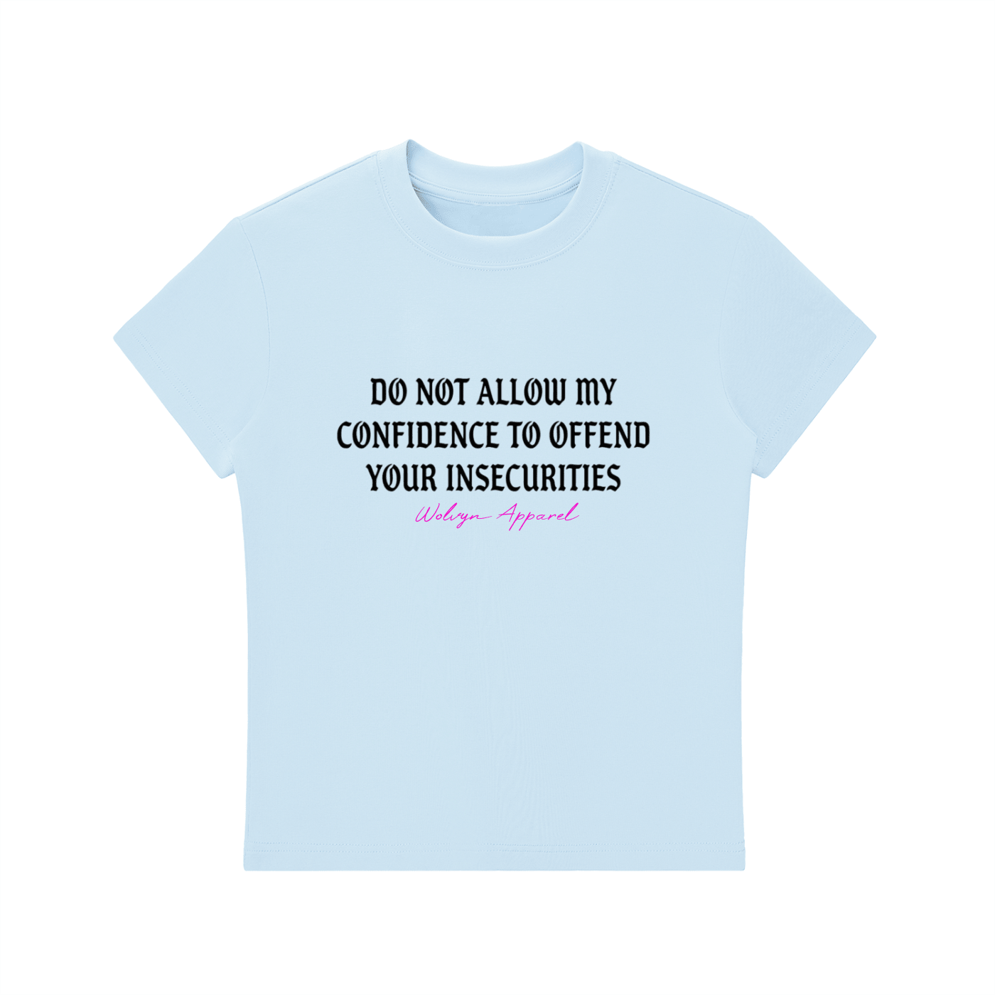 Wolvyn Apparel "Confidence" Essential Bodycon Crewneck T-Shirt - Wolvyn Apparel