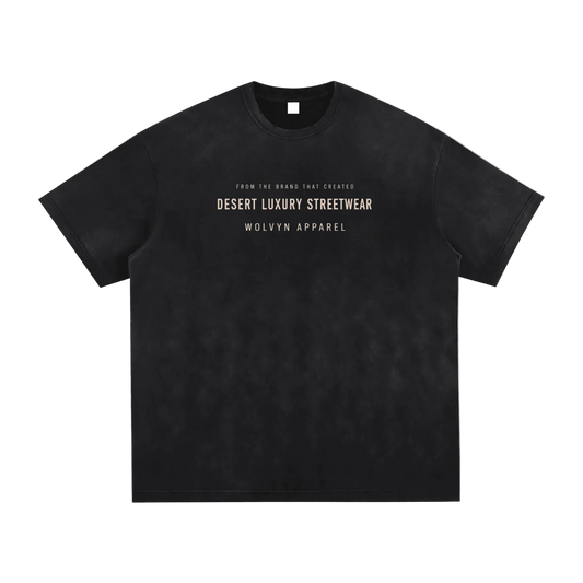 Wolvyn Apparel "Created DLS" Vintage Washed Hand-Frayed T-Shirt - Wolvyn Apparel