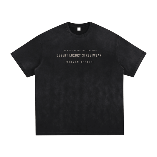 Wolvyn Apparel "Created DLS" Vintage Washed Hand-Frayed T-Shirt - Wolvyn Apparel