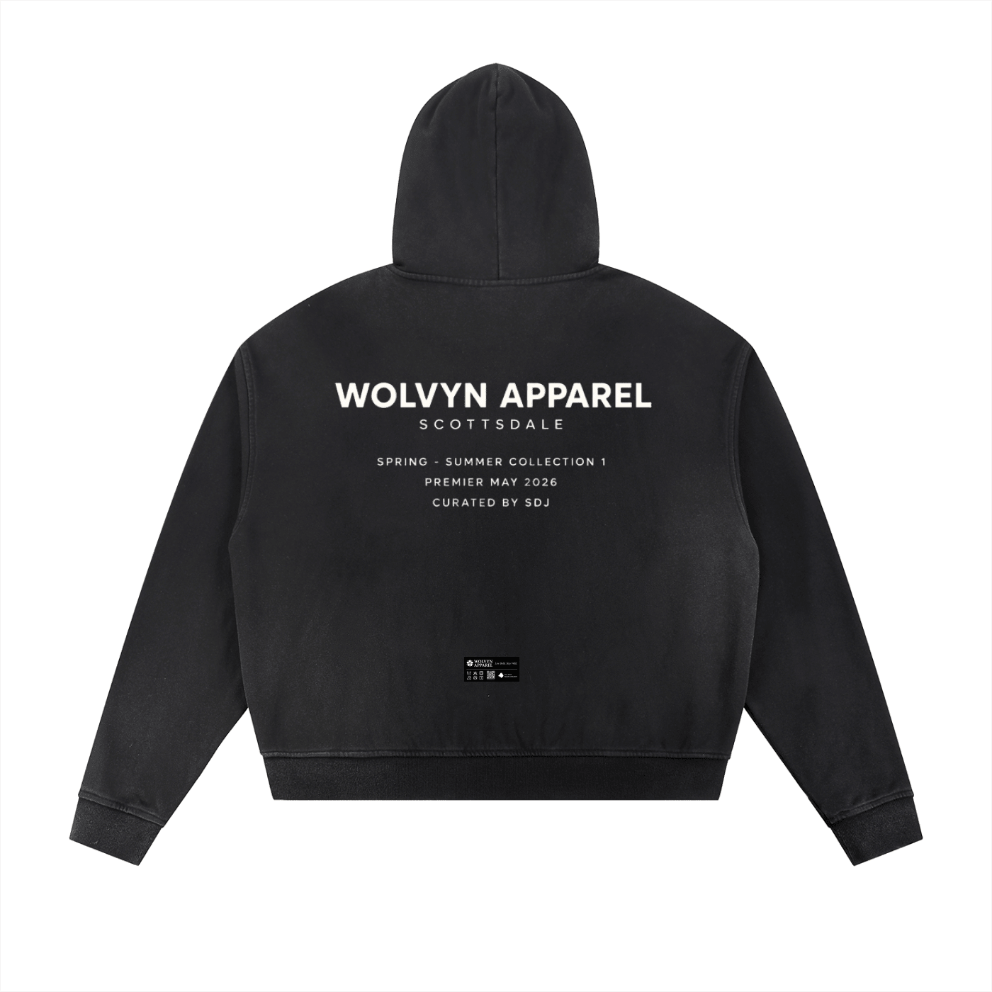 Wolvyn Apparel "Curated" Sun Fade Frayed Raw Edge Fleece Zip Hoodie - Wolvyn Apparel