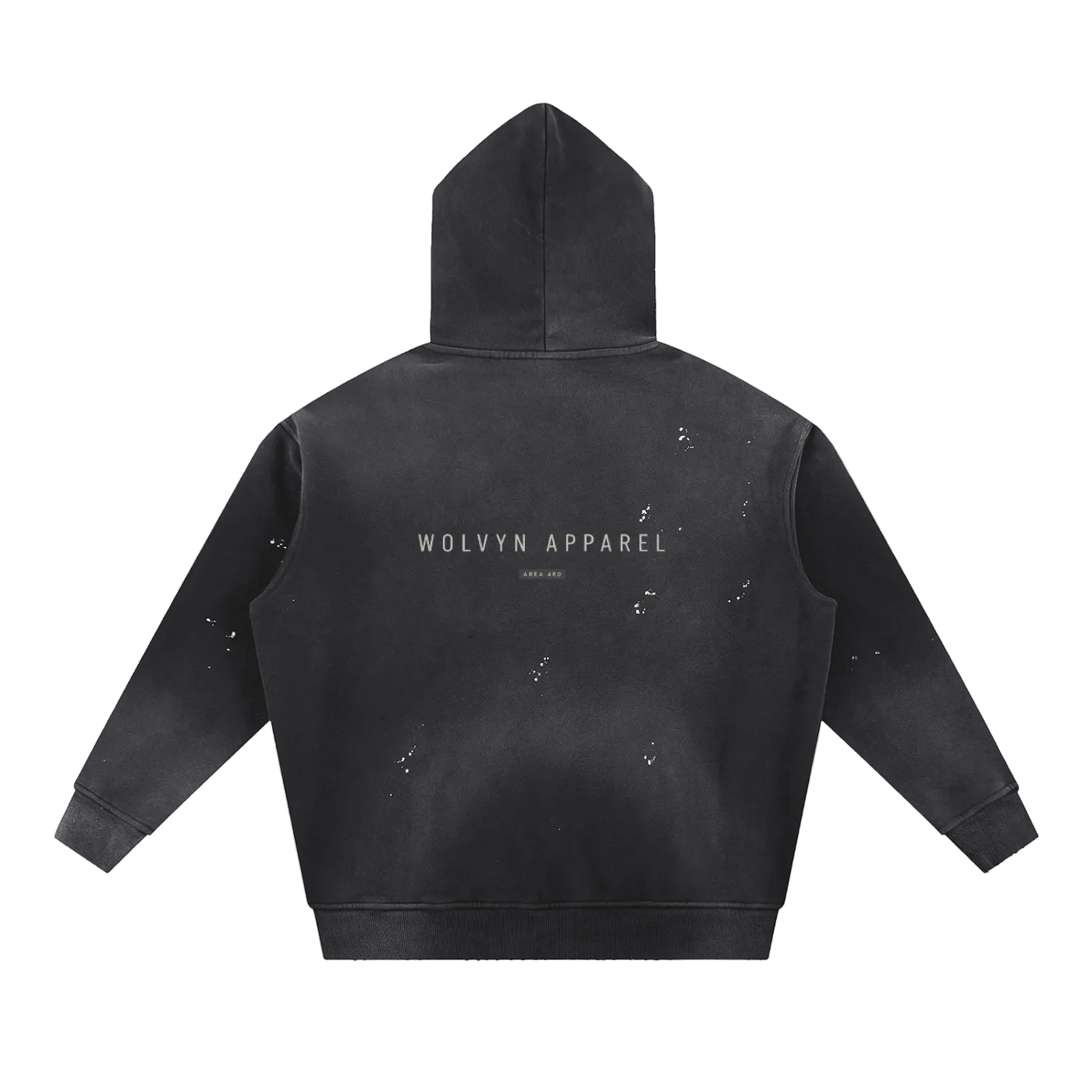 Wolvyn Apparel ‘DLS’ Vintage Washed Frayed Fleece Hoodie - Wolvyn Apparel