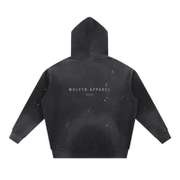 Wolvyn Apparel ‘DLS’ Vintage Washed Frayed Fleece Hoodie - Wolvyn Apparel
